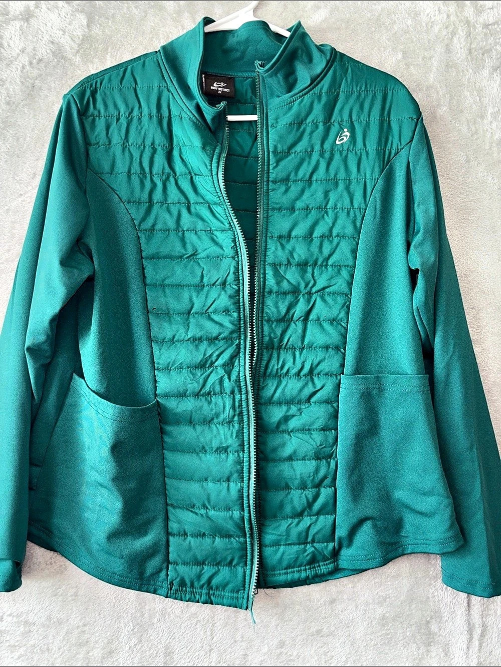 DANSKIN Teal Quilted Jacket & Pants Set 3X